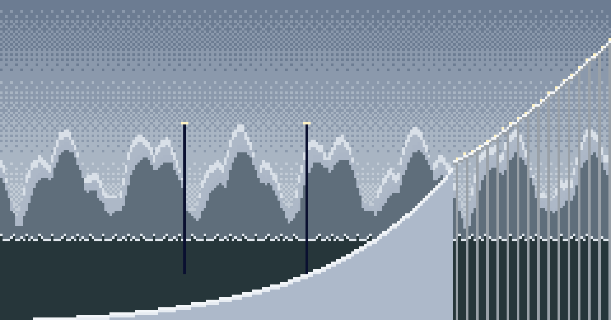 Engelberg ski jumping hill in pixel art – Bubenjump