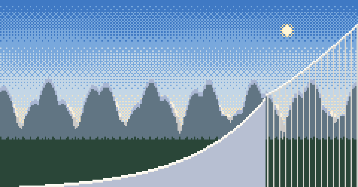 Innsbruck ski jumping hill in pixel art – Bubenjump