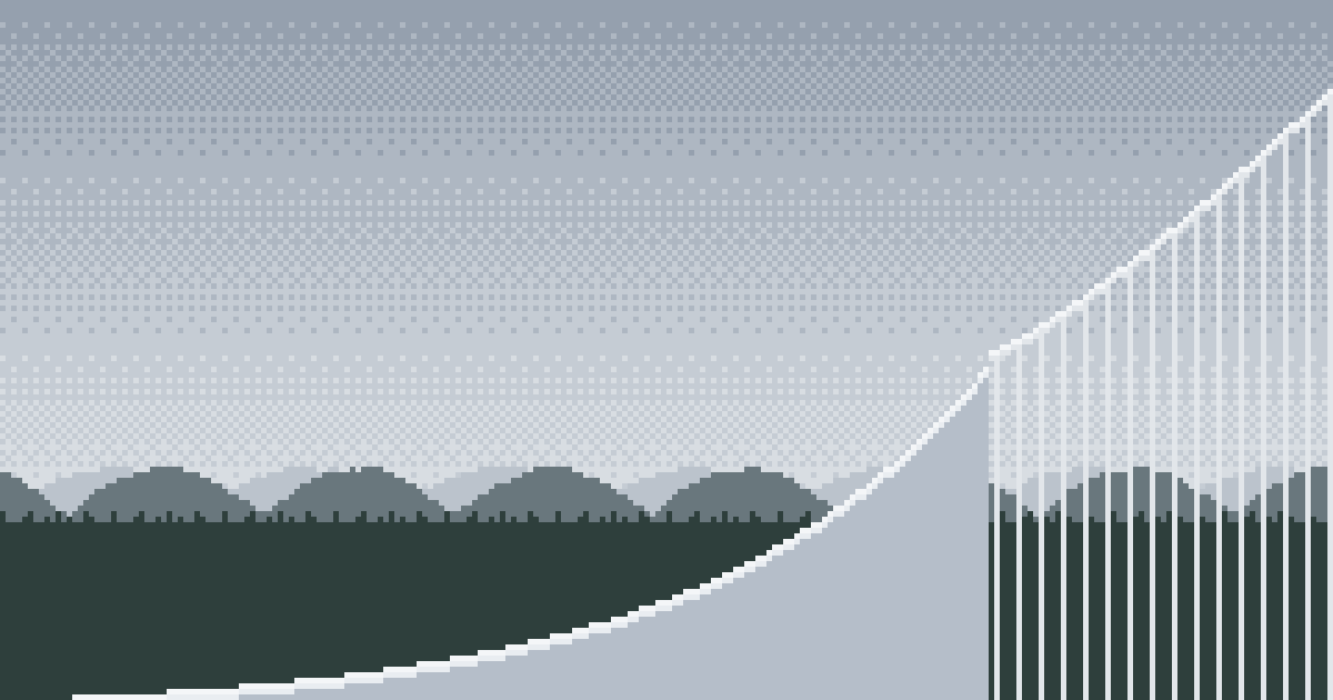 Otepää ski jumping hill in pixel art – Bubenjump
