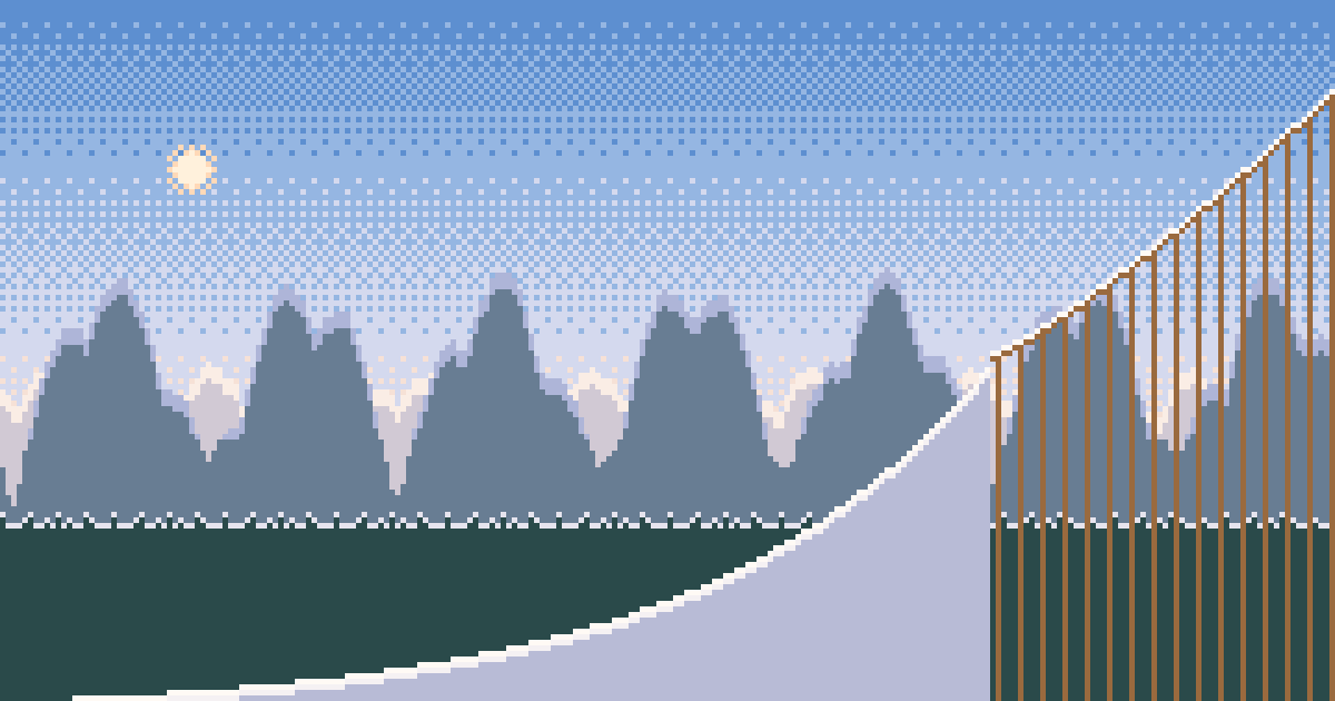 Skisprungschanze Ramsau in Pixelgrafik – Bubenjump
