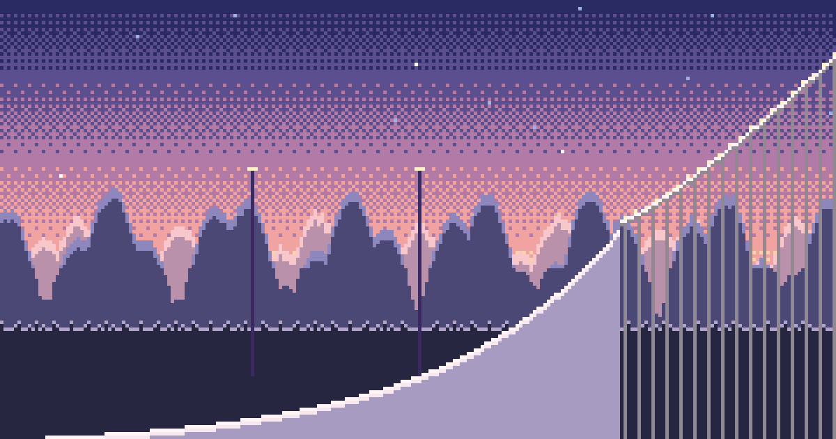 Zakopane ski jumping hill in pixel art – Bubenjump
